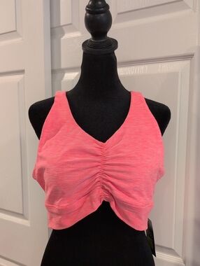 Athletic Works Hot Pink Ruched Sports Bra NWT XXL (20) Workout Gym Activewear